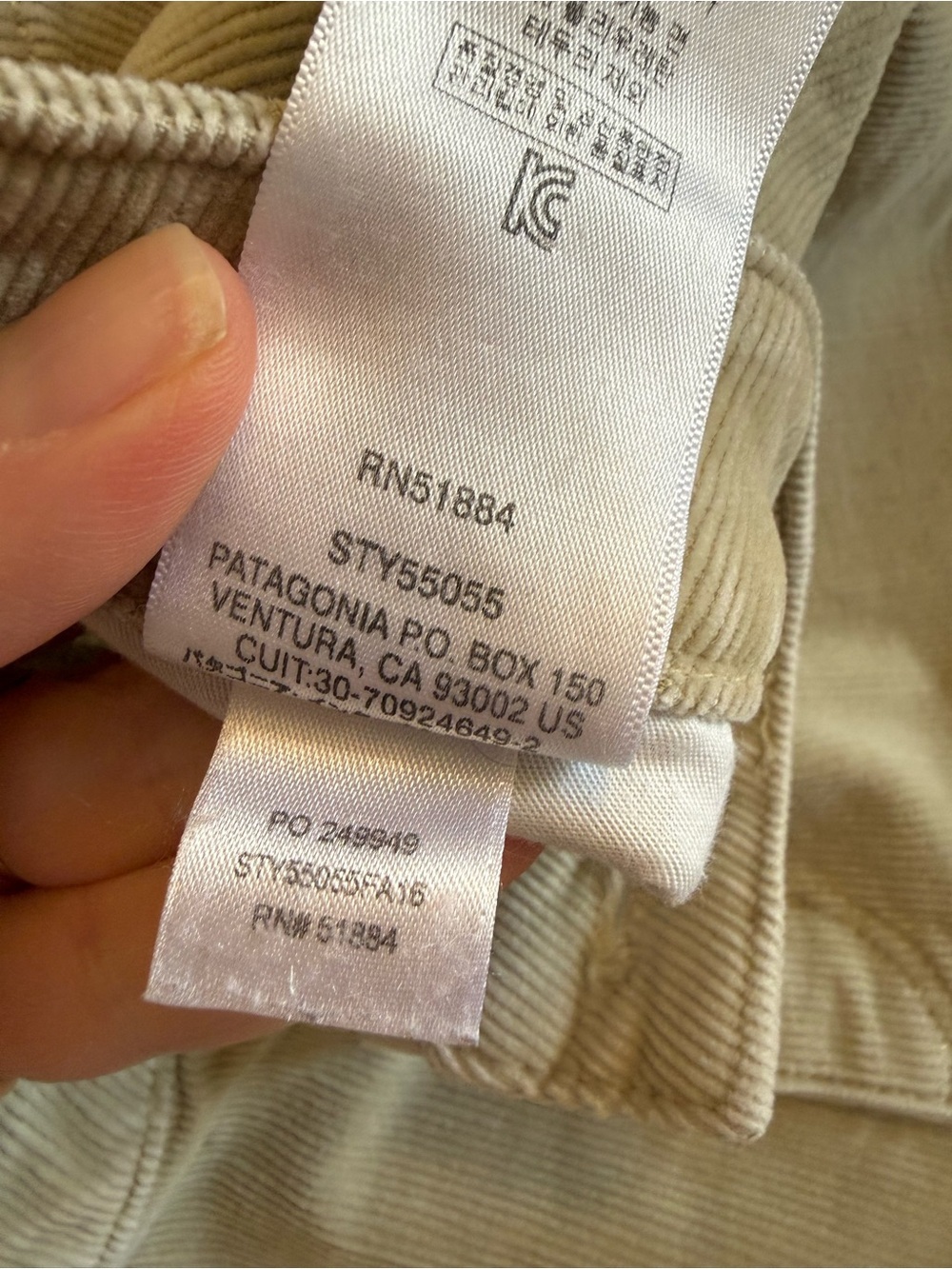 Patagonia Women’s Tan Beige Slim Straight Corduroy Jeans Pants Size 29 - Picture 4 of 12